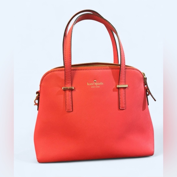 Kate Spade New York Saffiano Leather Satchel – Coral Pink – Crossbody Included - Picture 3 of 7